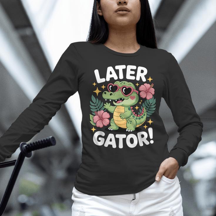 Alligator Later Gator Teacher Summer Last Day Fun Women Long Sleeve T-Shirt, gift for family, gift for coworker