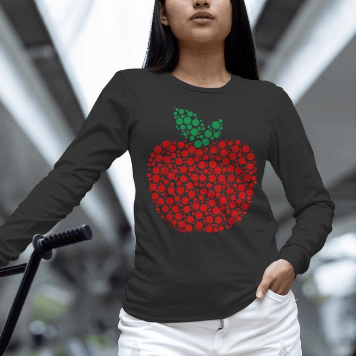 Apple Dot Pattern Art Teacher Appreciation Men Women Humor Women Long Sleeve T-Shirt, gift for family, gift for coworker Apple Dot Pattern Art Teacher Appreciation Men Women Humor Women Long Sleeve T-Shirt, gift for family, gift for coworker