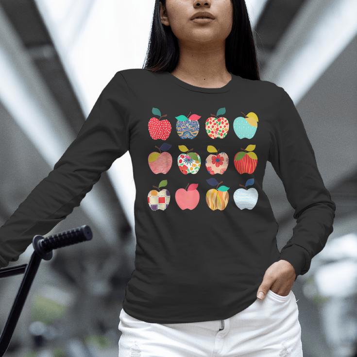 Art Apples Back To School For Teacher Student Women Long Sleeve T-Shirt, gift for family, gift for coworker Art Apples Back To School For Teacher Student Women Long Sleeve T-Shirt, gift for family, gift for coworker