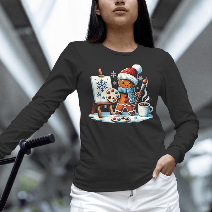 Artist Gingerbread Painter Art Teacher Student Christmas Women Long Sleeve T-Shirt, gift for family, gift for coworker Artist Gingerbread Painter Art Teacher Student Christmas Women Long Sleeve T-Shirt, gift for family, gift for coworker