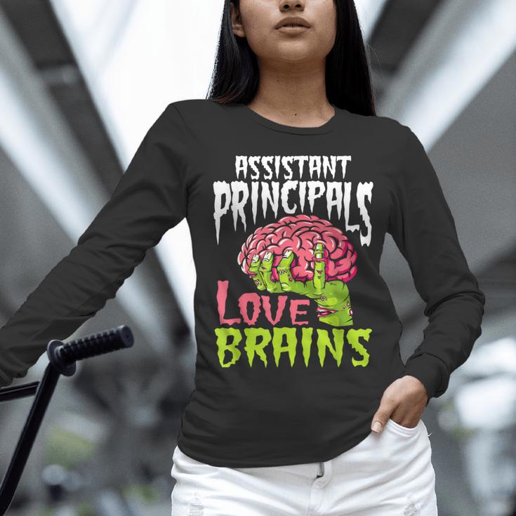 Assistant Principals Love Brains Zombie Teacher Halloween Women Long Sleeve T-Shirt, gift for family, gift for coworker Assistant Principals Love Brains Zombie Teacher Halloween Women Long Sleeve T-Shirt, gift for family, gift for coworker