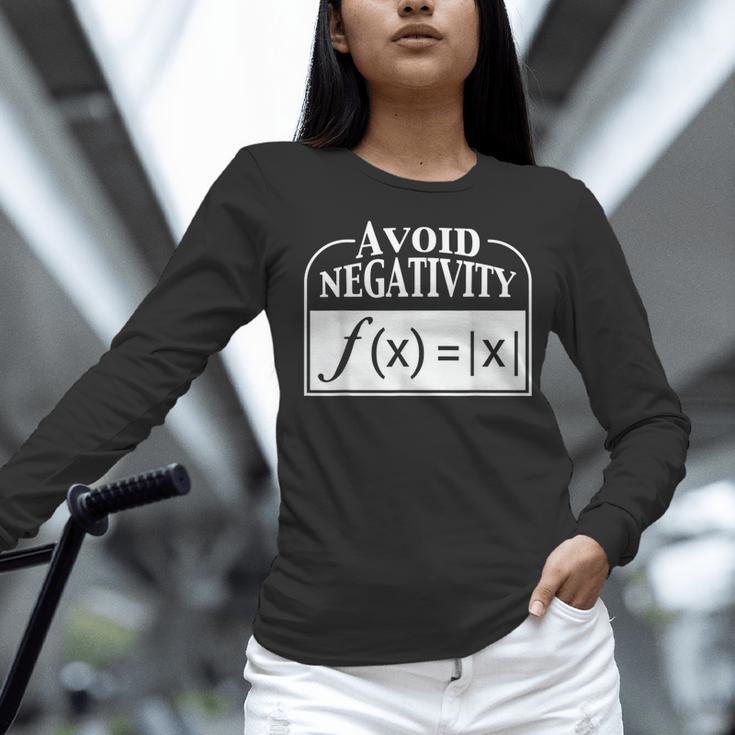 Avoid Negativity Math Teacher Women Long Sleeve T-Shirt, gift for family, gift for coworker