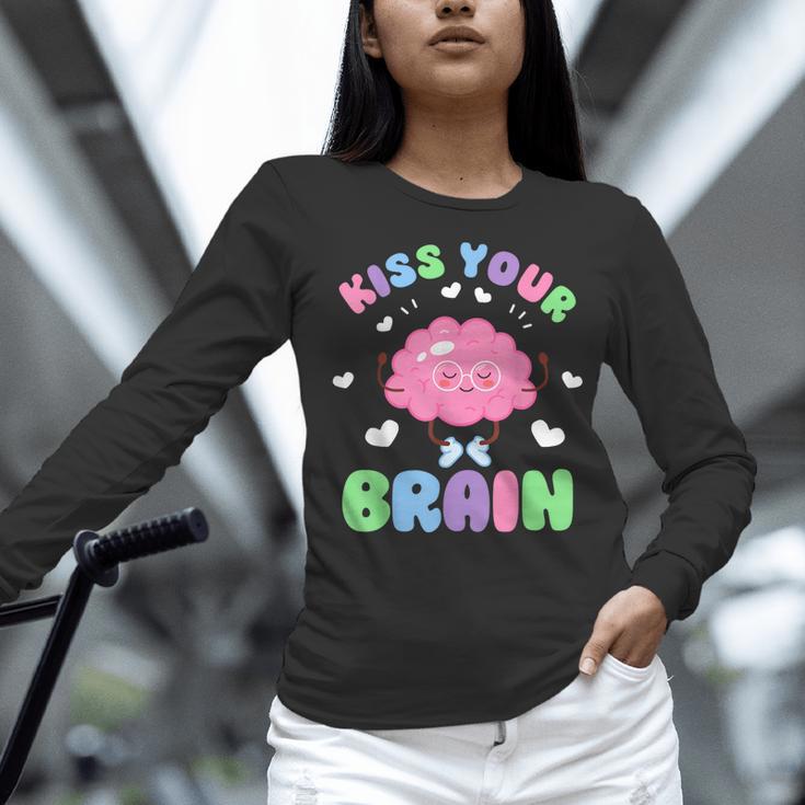 Back To School Kiss Your Brain Cute Teacher Appreciation Women Long Sleeve T-Shirt, gift for family, gift for coworker Back To School Kiss Your Brain Cute Teacher Appreciation Women Long Sleeve T-Shirt, gift for family, gift for coworker