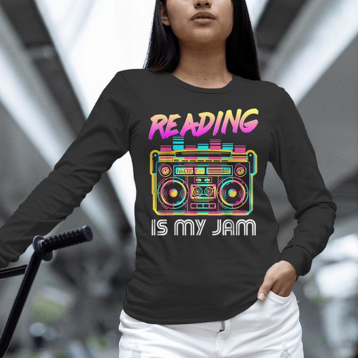 Back To School Retro Reading Is My Jam 80s Teacher Boombox Women Long Sleeve T-Shirt, gift for family, gift for coworker Back To School Retro Reading Is My Jam 80s Teacher Boombox Women Long Sleeve T-Shirt, gift for family, gift for coworker