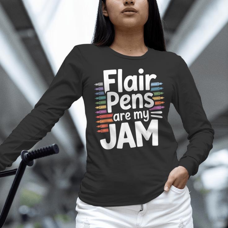 Back To School Teacher Flair Pens Are My Jam Women Long Sleeve T-Shirt, gift for family, gift for coworker Back To School Teacher Flair Pens Are My Jam Women Long Sleeve T-Shirt, gift for family, gift for coworker