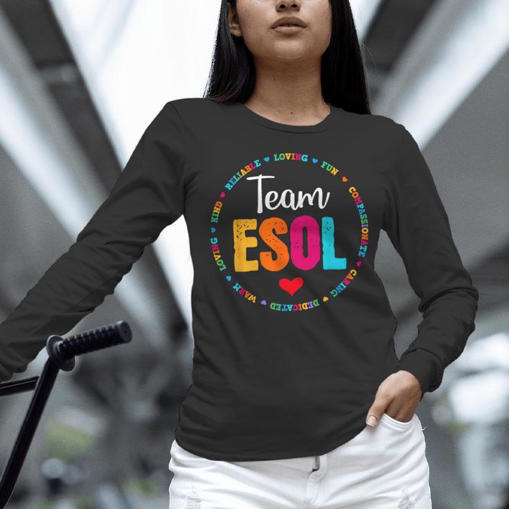 Back To School Teachers Crew Students Team ESOL Teacher Women Long Sleeve T-Shirt, gift for family, gift for coworker Back To School Teachers Crew Students Team ESOL Teacher Women Long Sleeve T-Shirt, gift for family, gift for coworker