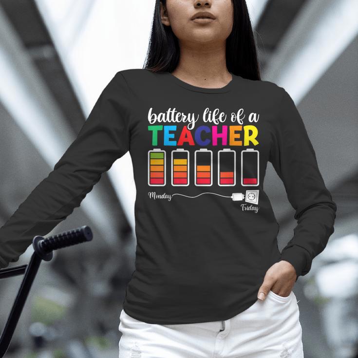 Battery Life Of a Teacher Shirt Thanksgiving Teacher Women Long Sleeve T-Shirt, gift for family, gift for coworker Battery Life Of a Teacher Shirt Thanksgiving Teacher Women Long Sleeve T-Shirt, gift for family, gift for coworker