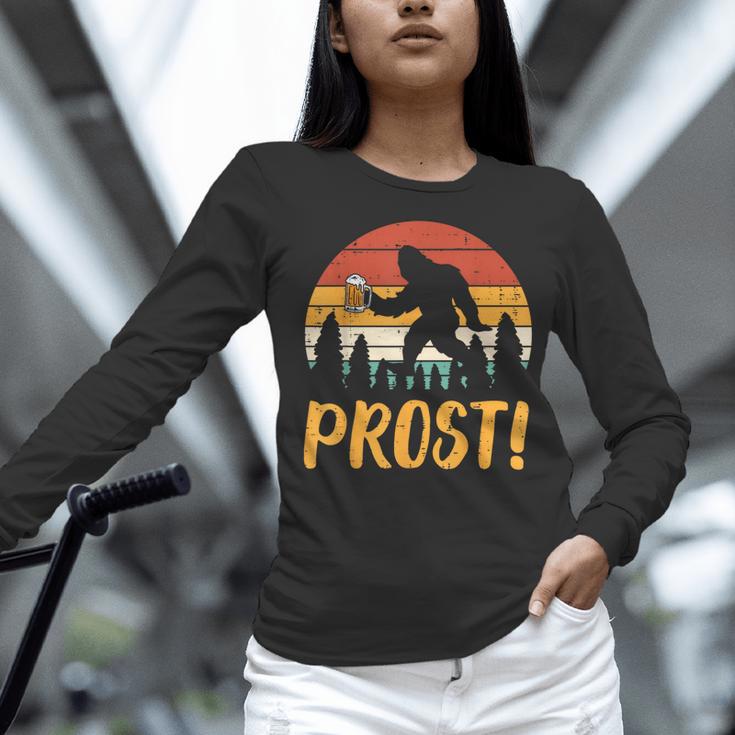 Bigfoot Sasquatch Prost Retro Bavarian Oktoberfest Men Women Women Long Sleeve T-Shirt, gift for family, gift for coworker