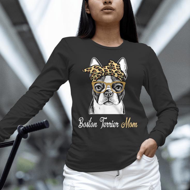 Birthday And Mother's Day -Boston Terrier Mom Women Long Sleeve T-Shirt, gift for family, gift for coworker