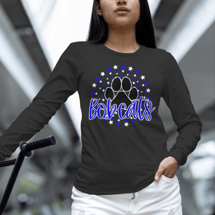 Blue Bobcats School Spirit Coquette Bow Mascot Teacher Women Long Sleeve T-Shirt, gift for family, gift for coworker Blue Bobcats School Spirit Coquette Bow Mascot Teacher Women Long Sleeve T-Shirt, gift for family, gift for coworker