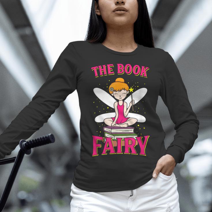 The Book Fairy Reading Teacher Librarian T-Shirt Women Long Sleeve T-Shirt, gift for family, gift for coworker