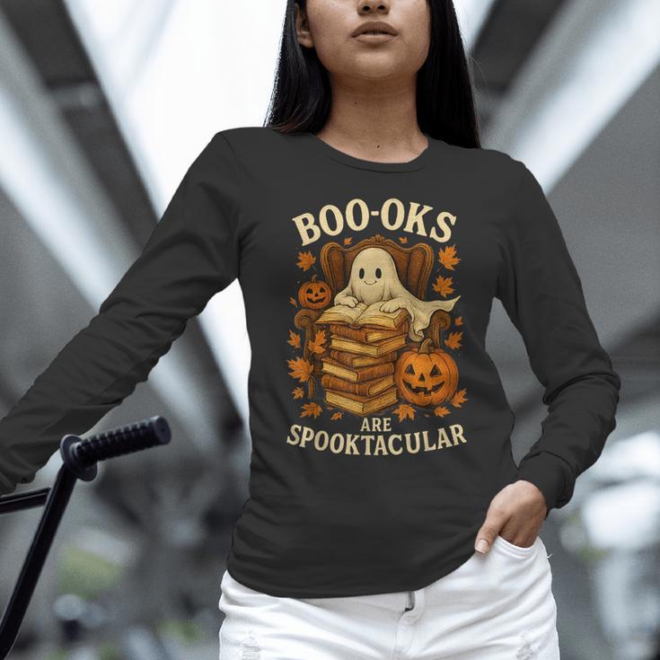 Books Are Spooktacular Ghost Book Reading Halloween Teachers Women Long Sleeve T-Shirt, gift for family, gift for coworker Books Are Spooktacular Ghost Book Reading Halloween Teachers Women Long Sleeve T-Shirt, gift for family, gift for coworker