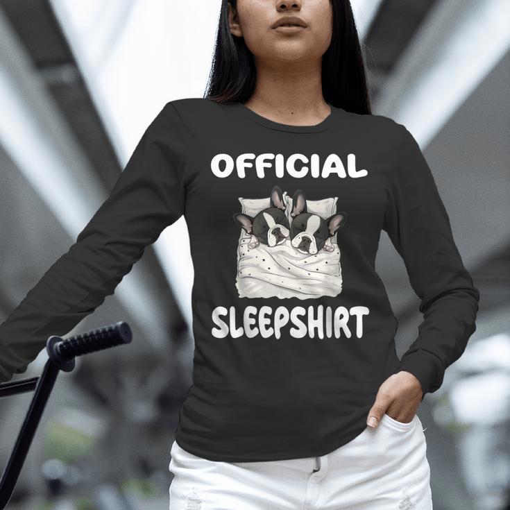 Boston Terrier Dog Official Sleepshirt Pajamas Nightgown For Men Women Girls Kids Women Long Sleeve T-Shirt, gift for family, gift for coworker