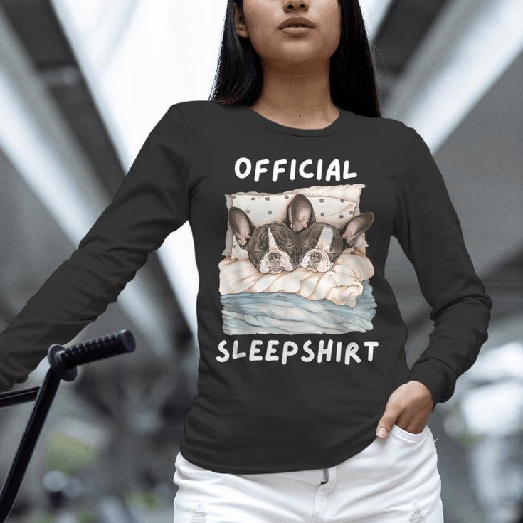 Boston Terrier Dog Official Sleepshirt Pajamas Nightgown Men Women Girls Kids Women Long Sleeve T-Shirt, gift for family, gift for coworker