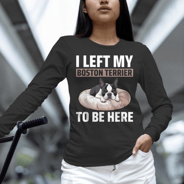 Boston Terrier Dog Women Long Sleeve T-Shirt, gift for family, gift for coworker