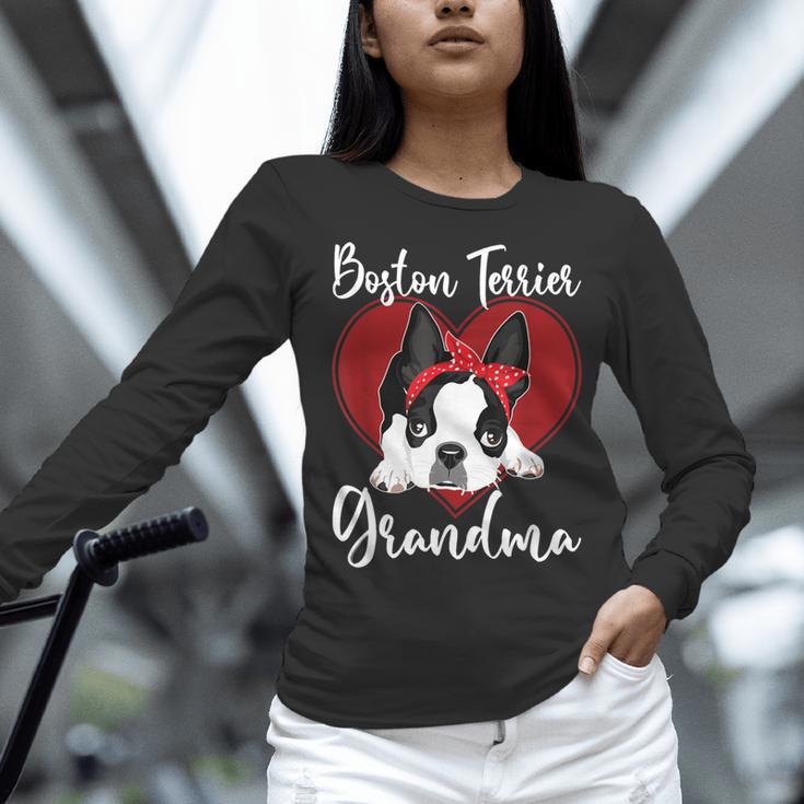 Boston Terrier Grandma Dog Owner Boston Terrier For Men Women Women Long Sleeve T-Shirt, gift for family, gift for coworker
