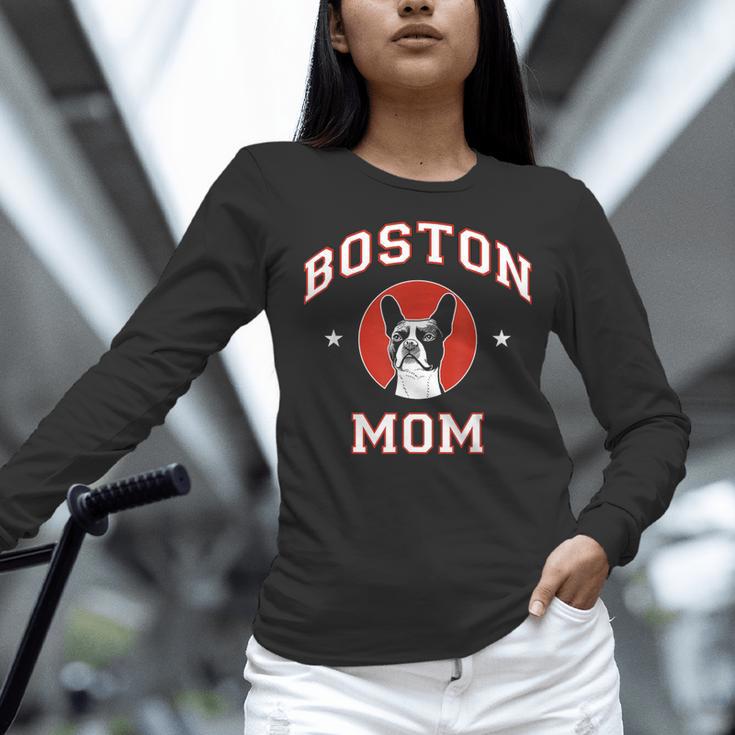 Boston Terrier Mom Dog Mother Women Long Sleeve T-Shirt, Boston Terrier Mom Shirts, gift for family, gift for coworker