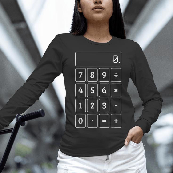Calculator Costume Halloween Math Teacher Nerd For Men Women Women Long Sleeve T-Shirt, gift for family, gift for coworker