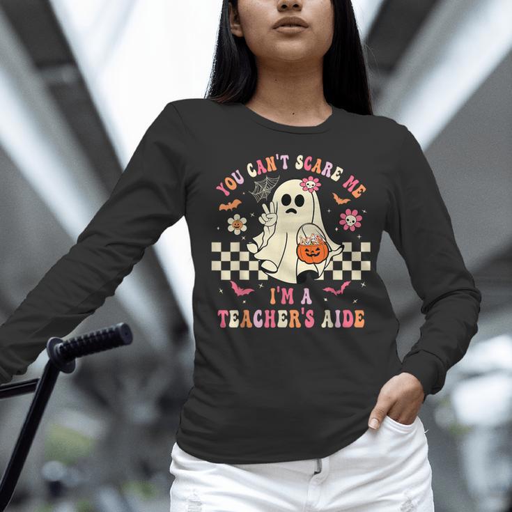 You Can't Scare Me I'm A School Teacher's Aide Halloween Women Long Sleeve T-Shirt, gift for family, gift for coworker You Can't Scare Me I'm A School Teacher's Aide Halloween Women Long Sleeve T-Shirt, gift for family, gift for coworker