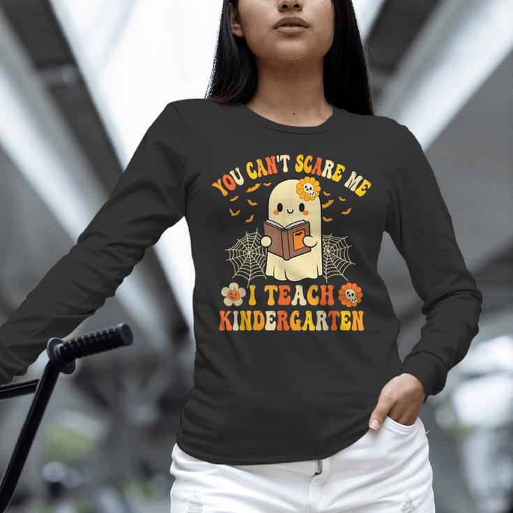 You Can't Scare Me I Teach Kindergarten Halloween Teacher Women Long Sleeve T-Shirt, gift for family, gift for coworker You Can't Scare Me I Teach Kindergarten Halloween Teacher Women Long Sleeve T-Shirt, gift for family, gift for coworker