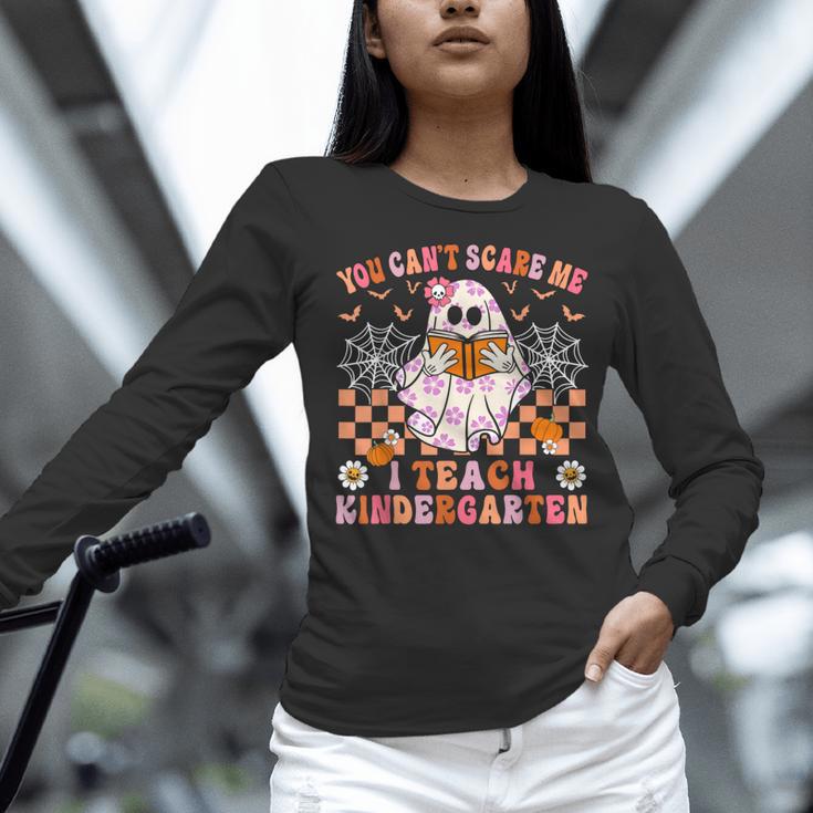 You Cant Scare Me I Teach Kindergarten Teacher Halloween Women Long Sleeve T-Shirt, gift for family, gift for coworker You Cant Scare Me I Teach Kindergarten Teacher Halloween Women Long Sleeve T-Shirt, gift for family, gift for coworker