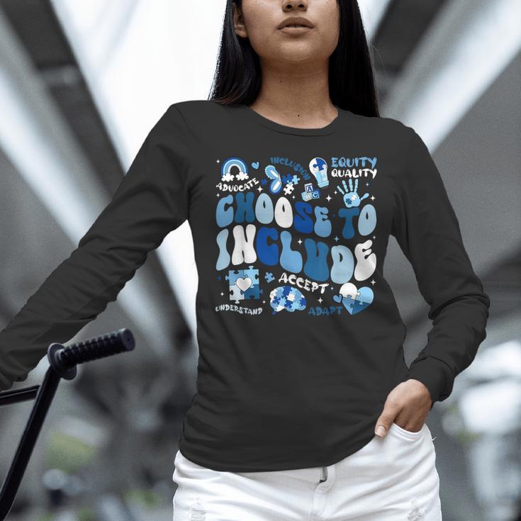Choose To Include Inclusion Matters Autism Awareness Teacher Women Long Sleeve T-Shirt, gift for family, gift for coworker