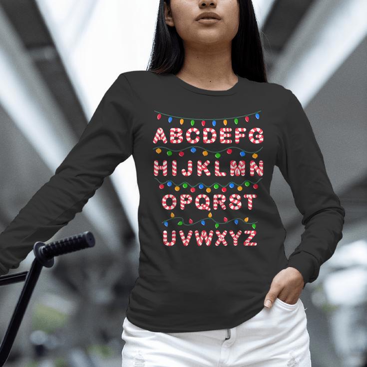 Christmas Alphabet Candy Cane Teachers Students Candy Cane For Men Women Kids Women Long Sleeve T-Shirt, gift for family, gift for coworker Christmas Alphabet Candy Cane Teachers Students Candy Cane For Men Women Kids Women Long Sleeve T-Shirt, gift for family, gift for coworker