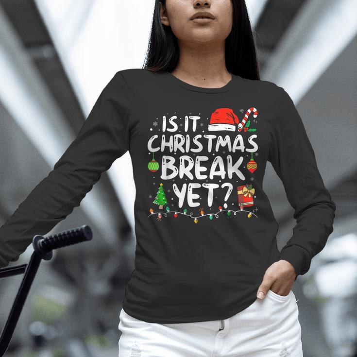 Is It Christmas Break Yet Xmas Holiday Teacher Women Women Long Sleeve T-Shirt, gift for family, gift for coworker Is It Christmas Break Yet Xmas Holiday Teacher Women Women Long Sleeve T-Shirt, gift for family, gift for coworker