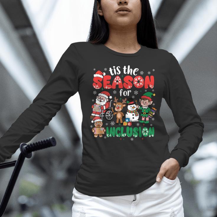 Christmas Sped Teacher Tis The Season For Inclusion Women Women Long Sleeve T-Shirt, gift for family, gift for coworker