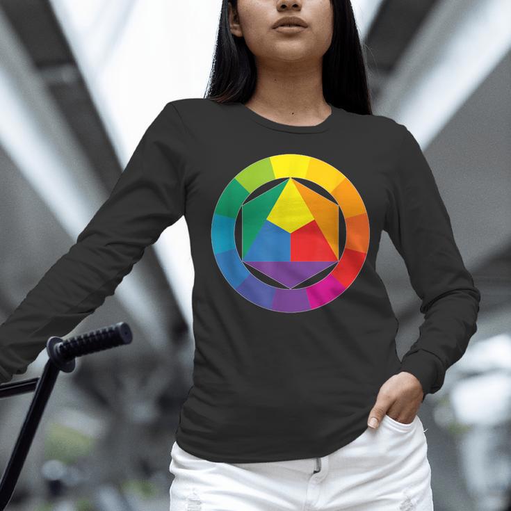 Color Wheel Palette Shirt Artist Painter Art Teacher Tshirt Women Long Sleeve T-Shirt, gift for family, gift for coworker