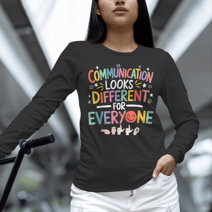 Communication ASL Teacher Deaf People ASL Interpreter Women Long Sleeve T-Shirt, gift for family, gift for coworker Communication ASL Teacher Deaf People ASL Interpreter Women Long Sleeve T-Shirt, gift for family, gift for coworker