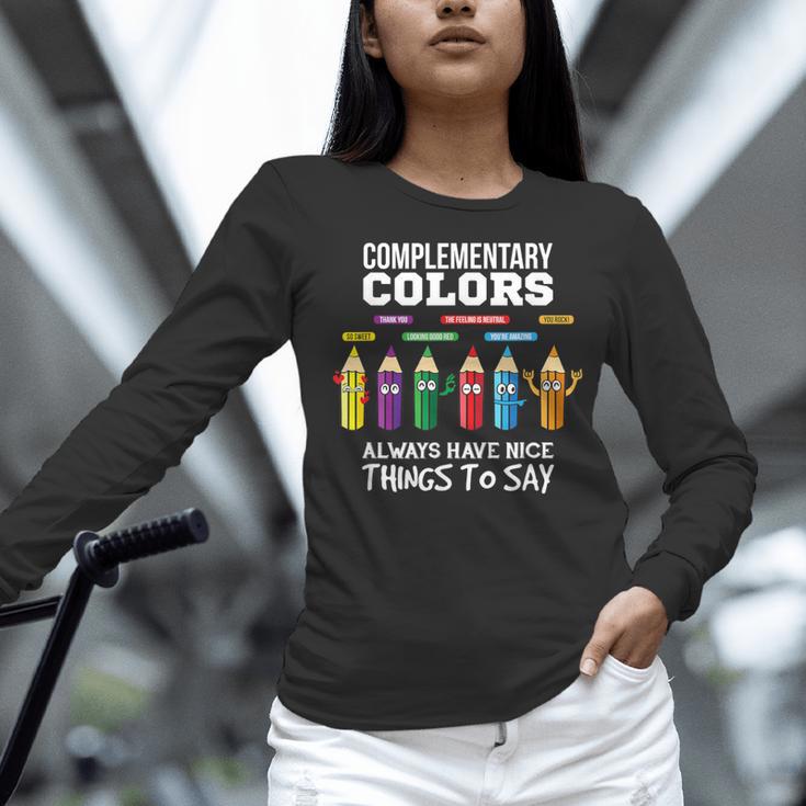 Complementary Colors Pun Artist Art Teacher T-Shirt Women Long Sleeve T-Shirt, gift for family, gift for coworker Complementary Colors Pun Artist Art Teacher T-Shirt Women Long Sleeve T-Shirt, gift for family, gift for coworker