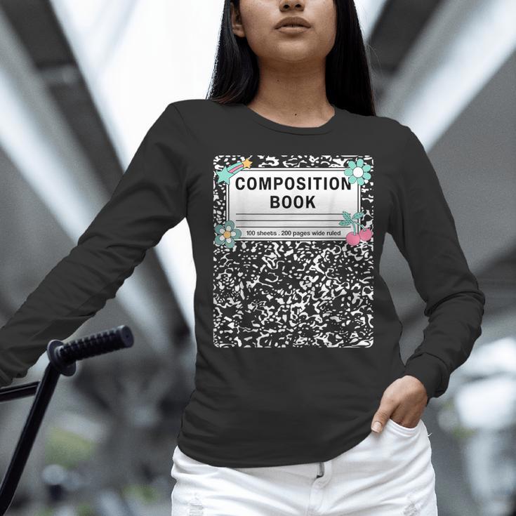 Composition Book Notebook Teachers Matching Group Halloween Women Long Sleeve T-Shirt, gift for family, gift for coworker Composition Book Notebook Teachers Matching Group Halloween Women Long Sleeve T-Shirt, gift for family, gift for coworker