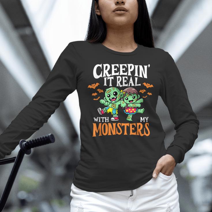 Creepin It Real Monster School Teacher Principal Halloween Women Long Sleeve T-Shirt, gift for family, gift for coworker Creepin It Real Monster School Teacher Principal Halloween Women Long Sleeve T-Shirt, gift for family, gift for coworker