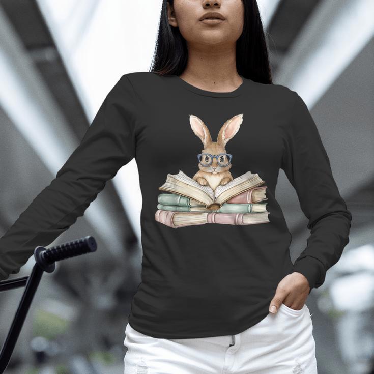 Cute Reading Bunny Glasses Books Bookworm Reader Teacher Women Long Sleeve T-Shirt, gift for family, gift for coworker Cute Reading Bunny Glasses Books Bookworm Reader Teacher Women Long Sleeve T-Shirt, gift for family, gift for coworker