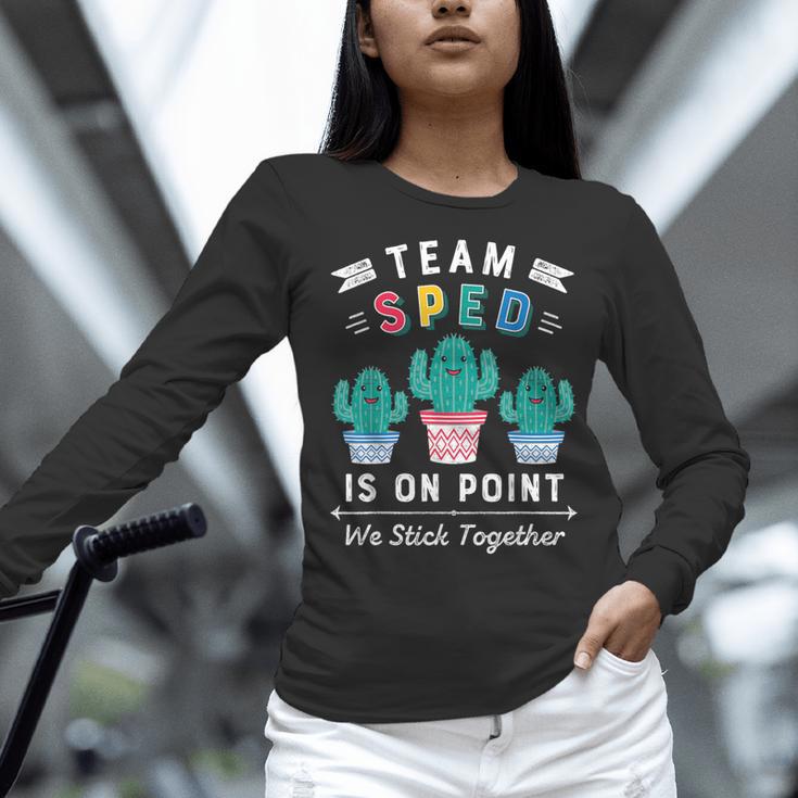 Cute SPED Teacher Special Education Cactus SPED Teacher Women Long Sleeve T-Shirt, gift for family, gift for coworker