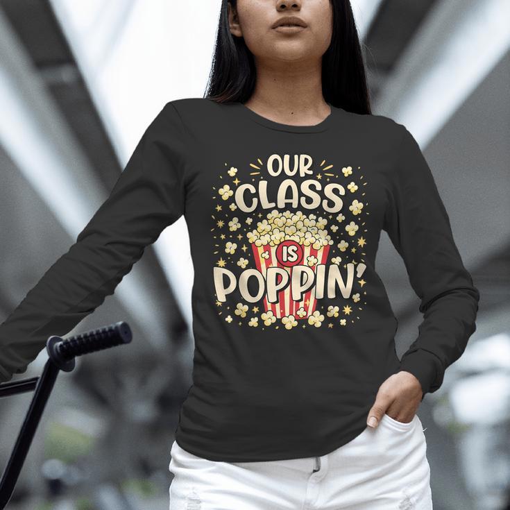 Cute Teacher Popcorn Day Women Long Sleeve T-Shirt, gift for family, gift for coworker Cute Teacher Popcorn Day Women Long Sleeve T-Shirt, gift for family, gift for coworker