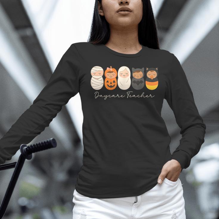 Daycare Teacher Halloween Infant Squad Spooky Childcare Fall Women Long Sleeve T-Shirt, gift for family, gift for coworker