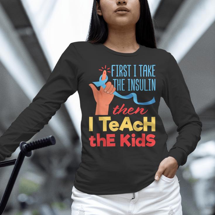 Diabetic Teacher Diabetes Awareness Insulin Blue Ribbon Women Long Sleeve T-Shirt, gift for family, gift for coworker Diabetic Teacher Diabetes Awareness Insulin Blue Ribbon Women Long Sleeve T-Shirt, gift for family, gift for coworker