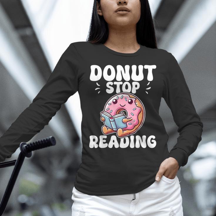 Donut Stop Reading Kawaii Teacher Preschool Kindergarten Women Long Sleeve T-Shirt, gift for family, gift for coworker Donut Stop Reading Kawaii Teacher Preschool Kindergarten Women Long Sleeve T-Shirt, gift for family, gift for coworker