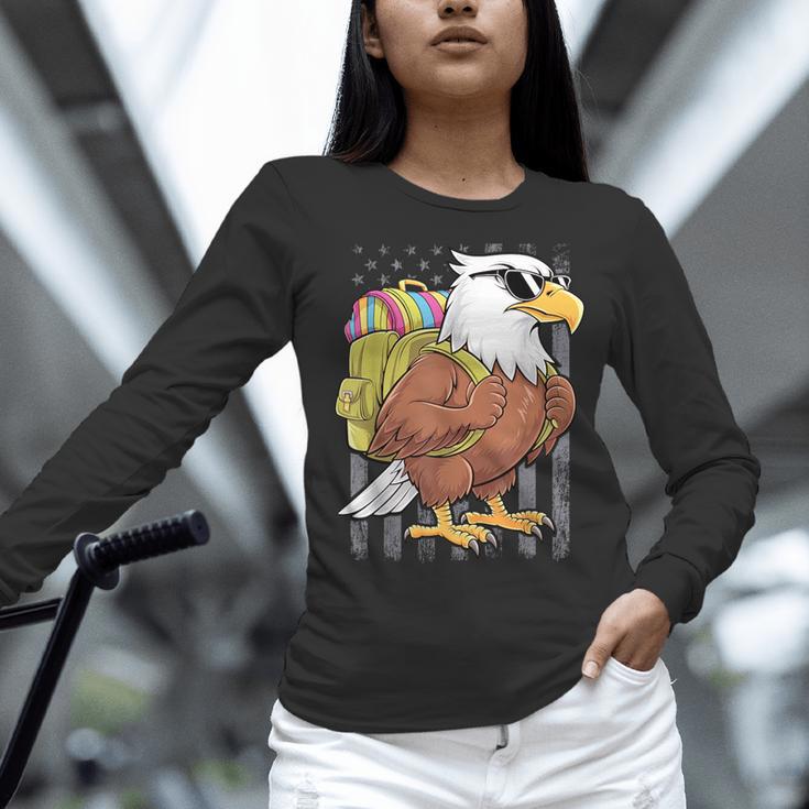 Eagle First Day Of School Teacher Back To School Eagle Women Long Sleeve T-Shirt, gift for family, gift for coworker Eagle First Day Of School Teacher Back To School Eagle Women Long Sleeve T-Shirt, gift for family, gift for coworker