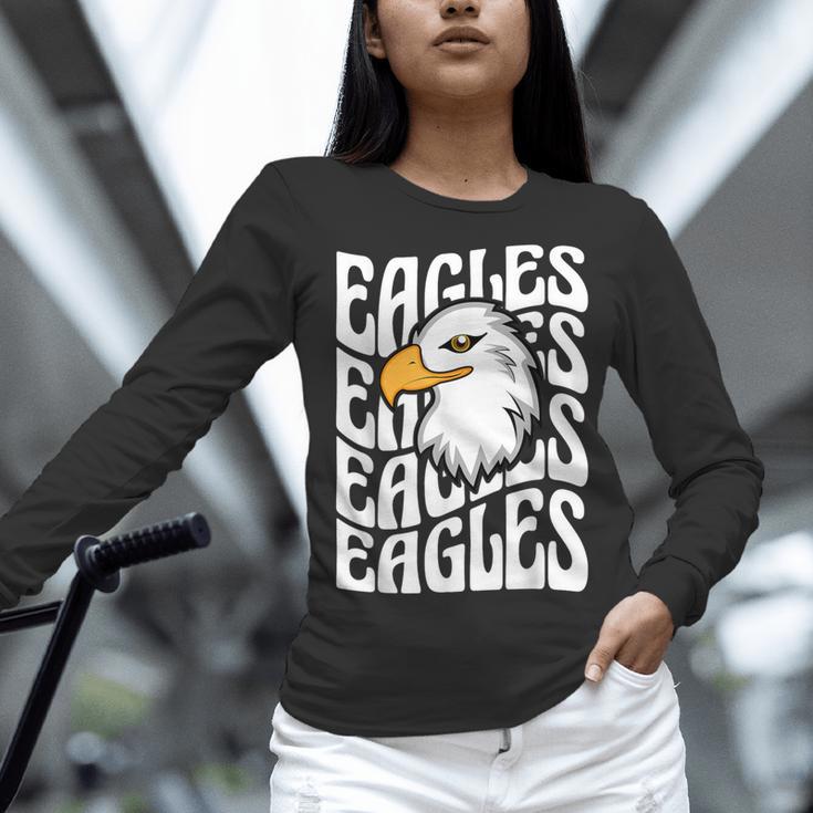 Eagles School Sports Fan Team Spirit Teacher Parent Student Women Long Sleeve T-Shirt, gift for family, gift for coworker Eagles School Sports Fan Team Spirit Teacher Parent Student Women Long Sleeve T-Shirt, gift for family, gift for coworker