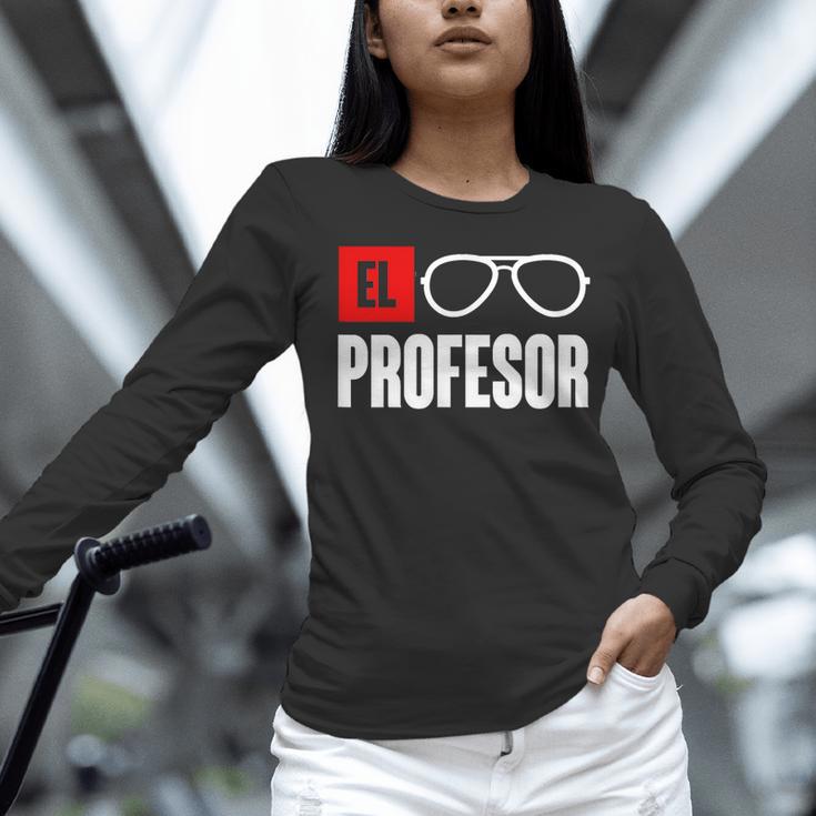 El Professor Money Costume Profesor Glasses Men Teacher Gift Women Long Sleeve T-Shirt, gift for family, gift for coworker El Professor Money Costume Profesor Glasses Men Teacher Gift Women Long Sleeve T-Shirt, gift for family, gift for coworker