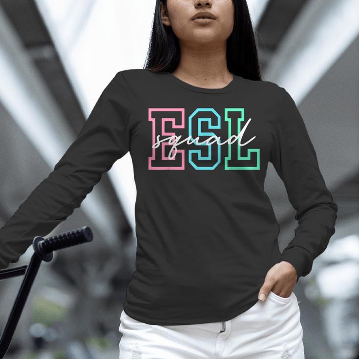 ESL Squad Teacher English As A Second Language Women Long Sleeve T-Shirt, Esl Teacher Shirts, English Teacher Shirts, gift for family, gift for coworker ESL Squad Teacher English As A Second Language Women Long Sleeve T-Shirt, Esl Teacher Shirts, English Teacher Shirts, gift for family, gift for coworker