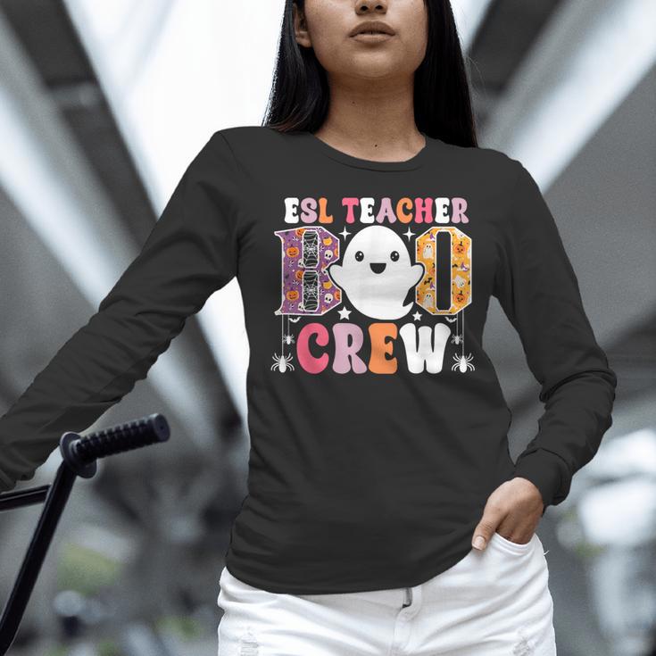 ESL Teacher Boo Crew Halloween Costume Women Long Sleeve T-Shirt, Esl Teacher Shirts, gift for family, gift for coworker ESL Teacher Boo Crew Halloween Costume Women Long Sleeve T-Shirt, Esl Teacher Shirts, gift for family, gift for coworker