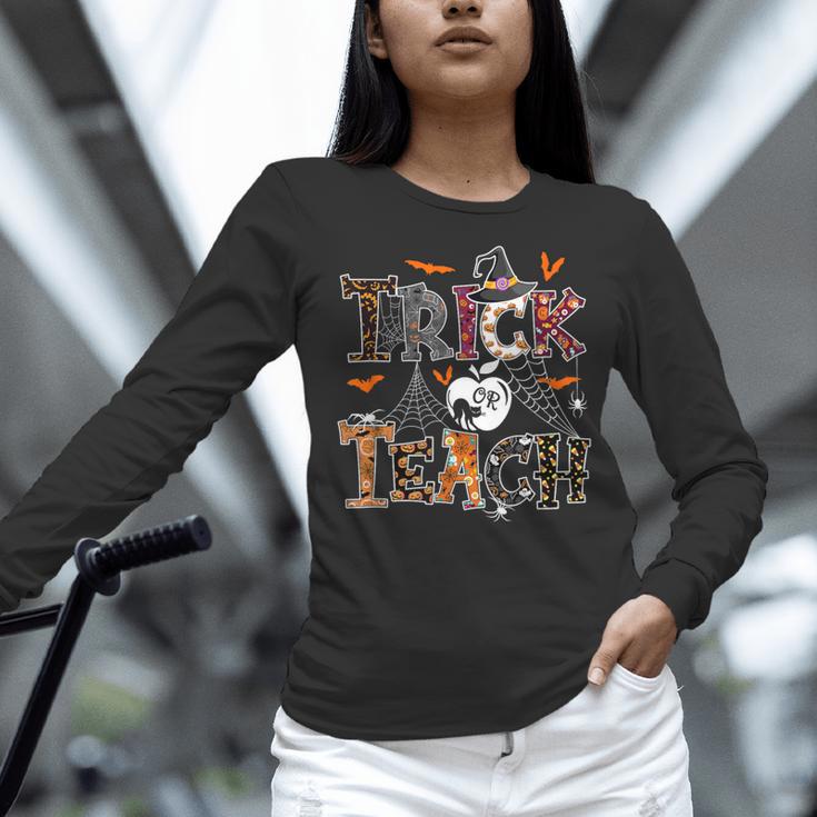 Fall Holiday Themed Thanksgiving Halloween Teacher Trick Or Women Long Sleeve T-Shirt, gift for family, gift for coworker Fall Holiday Themed Thanksgiving Halloween Teacher Trick Or Women Long Sleeve T-Shirt, gift for family, gift for coworker