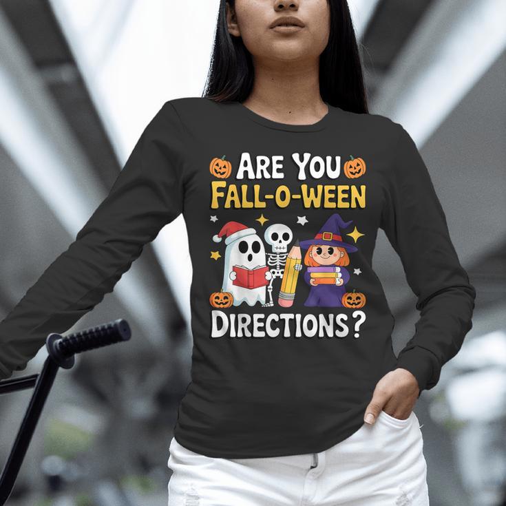 Are You Fall O Ween Directions Halloween Teacher Ghost Women Long Sleeve T-Shirt, gift for family, gift for coworker Are You Fall O Ween Directions Halloween Teacher Ghost Women Long Sleeve T-Shirt, gift for family, gift for coworker