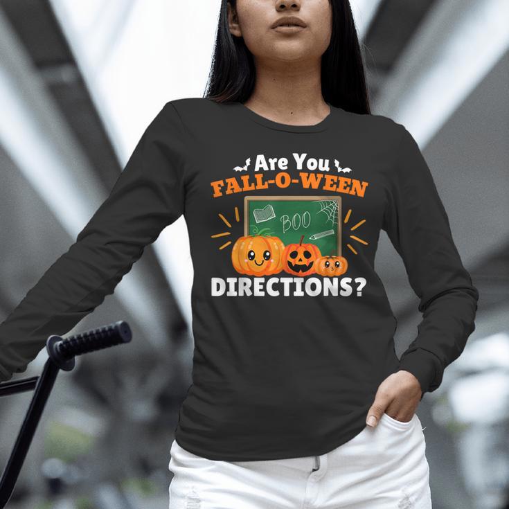 Are You Fall O Ween Directions Halloween Teacher Retro Women Long Sleeve T-Shirt, gift for family, gift for coworker Are You Fall O Ween Directions Halloween Teacher Retro Women Long Sleeve T-Shirt, gift for family, gift for coworker