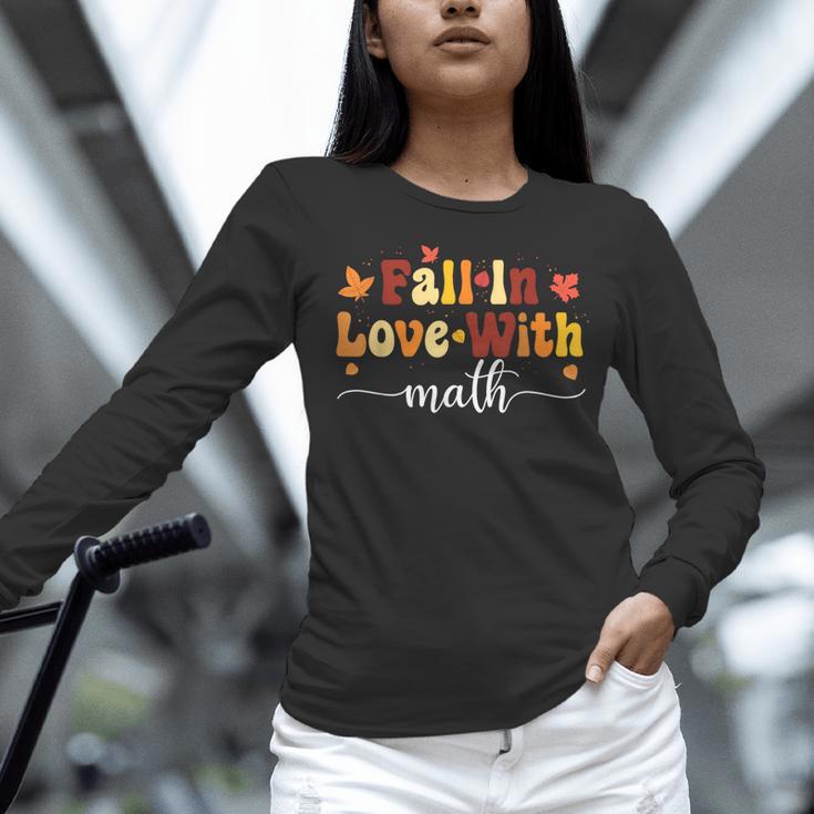 Fall Teacher Fall In Love With Math Math Thanksgiving Women Long Sleeve T-Shirt, gift for family, gift for coworker Fall Teacher Fall In Love With Math Math Thanksgiving Women Long Sleeve T-Shirt, gift for family, gift for coworker