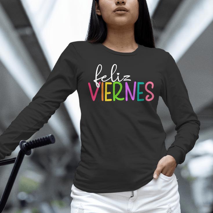 Feliz Viernes Happy Friday Spanish Teacher Friday Spanish Sp Women Long Sleeve T-Shirt, gift for family, gift for coworker Feliz Viernes Happy Friday Spanish Teacher Friday Spanish Sp Women Long Sleeve T-Shirt, gift for family, gift for coworker